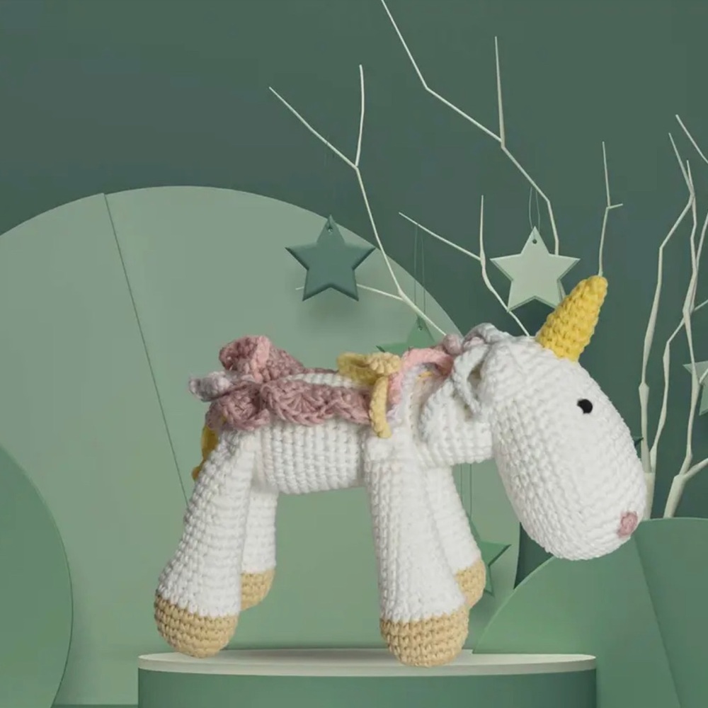 NEW Handmade crochet doll - Unicorn